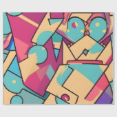 Abstract Snoep katoen Cadeaupapier (Vlak)