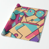 Abstract Snoep katoen Cadeaupapier (Uitgerold)