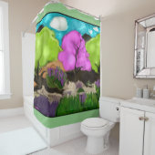 Abstract Snoep katoen Douchegordijn (In situ)