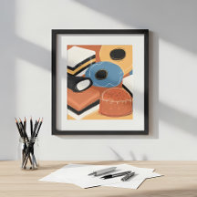 Abstract snoepkunst (ongekaderd) Poster