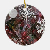 Abstract Snowflake Holiday Ornament (Voorkant)