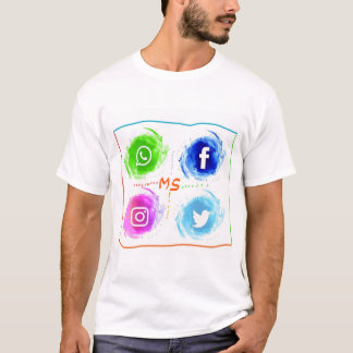 abstract-sociaal-media-waterverf-pictogrammen-set_ t-shirt