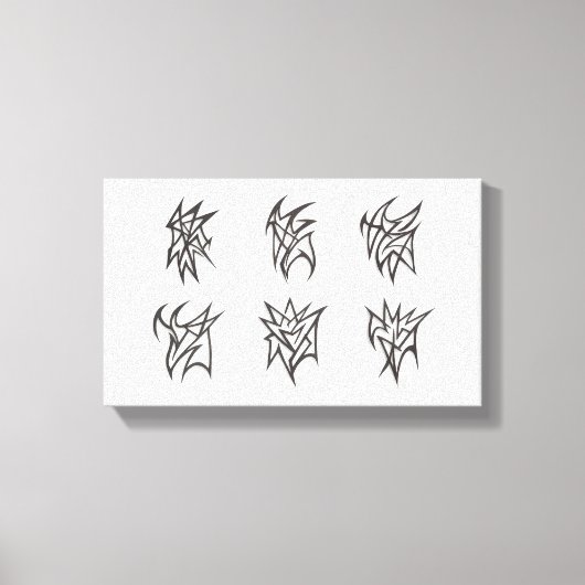 Abstract Soft Echoes Canvas Afdruk (Voorkant)