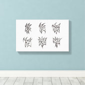 Abstract Soft Echoes Canvas Afdruk (Insitu (Houten vloer))