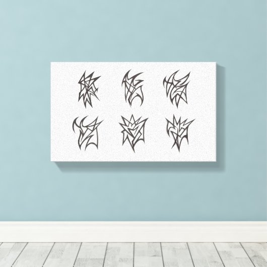 Abstract Soft Echoes Canvas Afdruk (Insitu (Houten vloer))