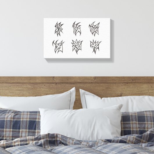 Abstract Soft Echoes Canvas Afdruk (Insitu (Slaapkamer))