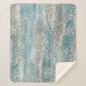 Abstract Soft Hues Gray Blauwgroen Sherpa Blanket Sherpa Deken (Voorkant)
