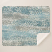 Abstract Soft Hues Gray Blauwgroen Sherpa Blanket Sherpa Deken (Voorkant (horizontaal))