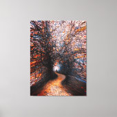 Abstract Solitude Road – Kleurrijk Boompad Canvas Afdruk (Voorkant)