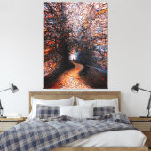 Abstract Solitude Road – Kleurrijk Boompad Canvas Afdruk (Insitu (Slaapkamer))