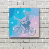 Abstract soonsopruismeisje vierkante klok