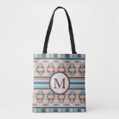 Abstract Southwest Blue and Brown Tote Bag (Voorkant)