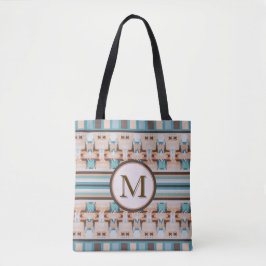 Abstract Southwest Blue and Brown Tote Bag