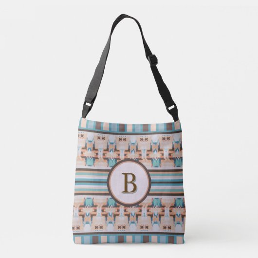 Abstract Southwest Blue and Brown Tote Bag (Achterkant)
