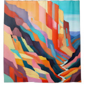 Abstract Southwestern Canyon Scenery Colorful Douchegordijn (Voorkant)
