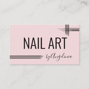 Abstract Spa Massage Sauna Nagels Roze Visitekaartje