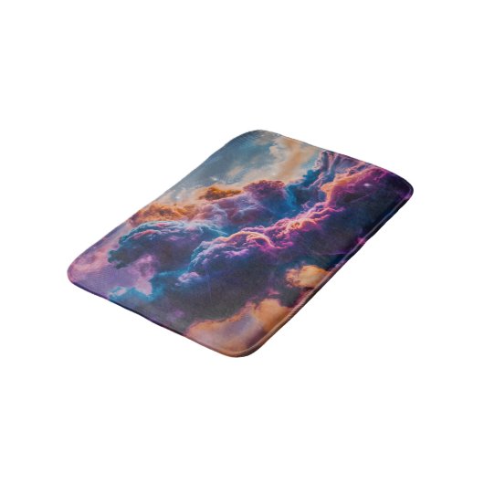 Abstract Space Nebula Art - Colorful Cosmic Badmat (Gekanteld)