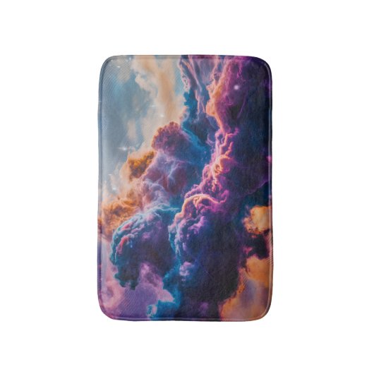 Abstract Space Nebula Art - Colorful Cosmic Badmat (Voorkant Verticaal)