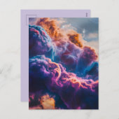 Abstract Space Nebula Art - Colorful Cosmic Feestdagenkaart (Voorkant / Achterkant)