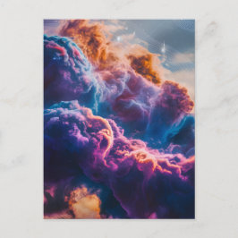 Abstract Space Nebula Art - Colorful Cosmic Feestdagenkaart