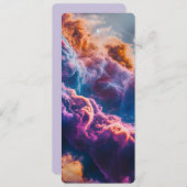 Abstract Space Nebula Art - Colorful Cosmic Kaart (Voorkant / Achterkant)