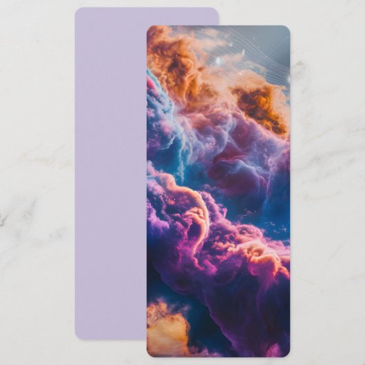 Abstract Space Nebula Art - Colorful Cosmic Kaart (Voorkant / Achterkant)