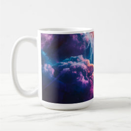 Abstract Space Nebula Art - Colorful Cosmic Koffiemok