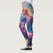 Abstract Space Nebula Art - Colorful Cosmic Leggings (Links)