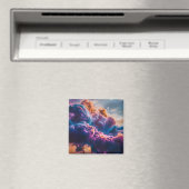 Abstract Space Nebula Art - Colorful Cosmic Magneet (Insitu (Vaatwasser))