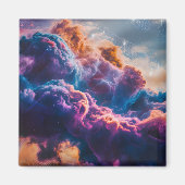 Abstract Space Nebula Art - Colorful Cosmic Magneet (Voorkant)