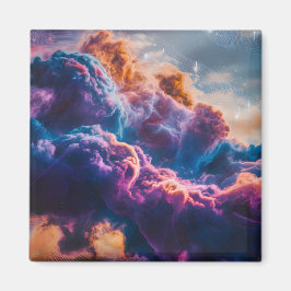 Abstract Space Nebula Art - Colorful Cosmic Magneet