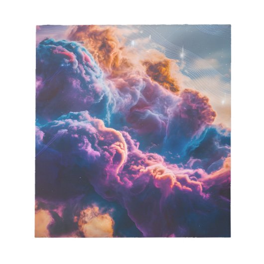 Abstract Space Nebula Art - Colorful Cosmic Notitieblok (Voorkant)