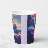 Abstract Space Nebula Art - Colorful Cosmic Papieren Bekers (Rechts)