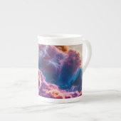 Abstract Space Nebula Art - Colorful Cosmic Porselein Kop (Voorkant rechts)