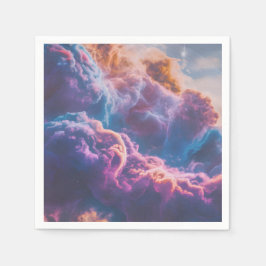 Abstract Space Nebula Art - Colorful Cosmic Servet