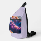 Abstract Space Nebula Art - Colorful Cosmic Sling Bag (Rechterhoek)