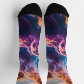 Abstract Space Nebula Art - Colorful Cosmic Sokken (Top)
