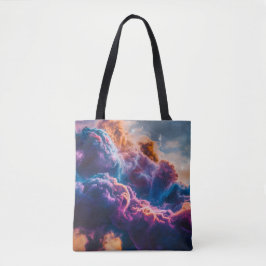 Abstract Space Nebula Art - Colorful Cosmic Tote Bag