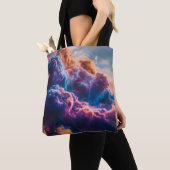 Abstract Space Nebula Art - Colorful Cosmic Tote Bag (Dichtbij)