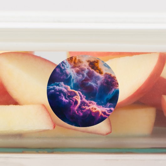 Abstract Space Nebula Art - Colorful Labels (Aangebracht)