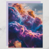 Abstract Space Nebula Art - Colorful Paper Sheet (Voorkant / Achterkant)
