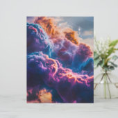 Abstract Space Nebula Art - Colorful Paper Sheet (Staand voorkant)