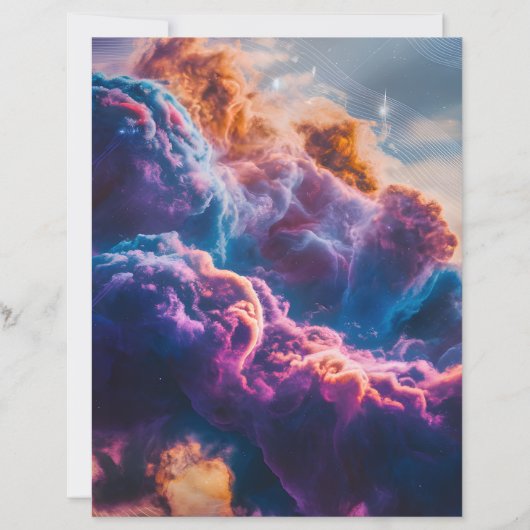 Abstract Space Nebula Art - Colorful Paper Sheet (Voorkant)