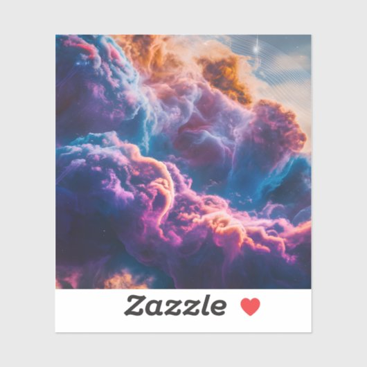 Abstract Space Nebula Art - Colorful Stickers (Vel)