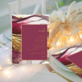 Abstract Sparkling Bruiloft Menu Wijn Rood ID1018