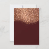 Abstract Sparkly Glitter Copper Roos Gold Burgundy Kaart (Achterkant)