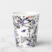 Abstract spatborstel modern stijlvol mode papieren bekers (Links)