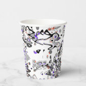 Abstract spatborstel modern stijlvol mode papieren bekers (Rechts)