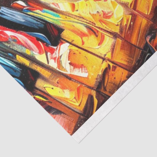 Abstract Spectrum Piano Schilderen Decoupage Tissuepapier (Detail)