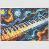 Abstract Spectrum Piano Schilderen Decoupage Tissuepapier (Voorkant)